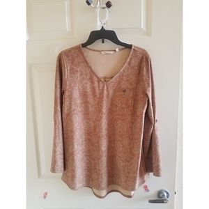 Soft surroundings ultra soft suede tunic blouse